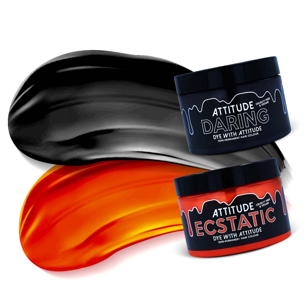 Attitude Hair Dye - HALLOWEEN Duo Semipermanente Haarfärbekombination - Schwarz/Orange